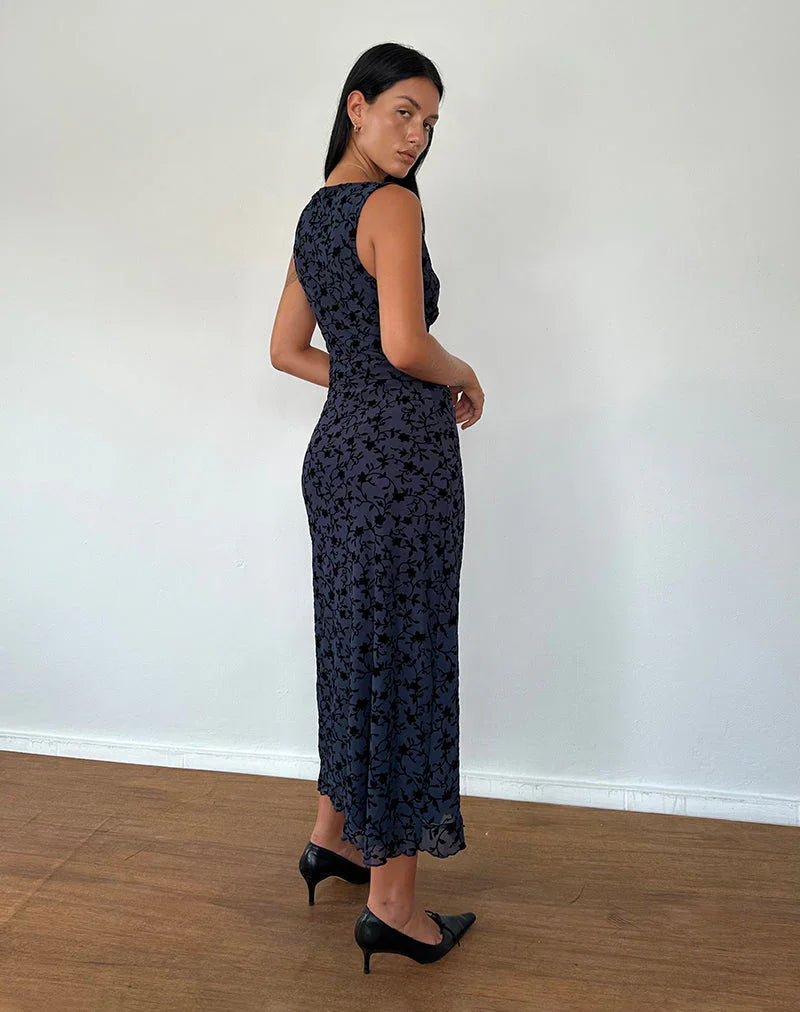 ELLA MAXI DRESS - NAVY