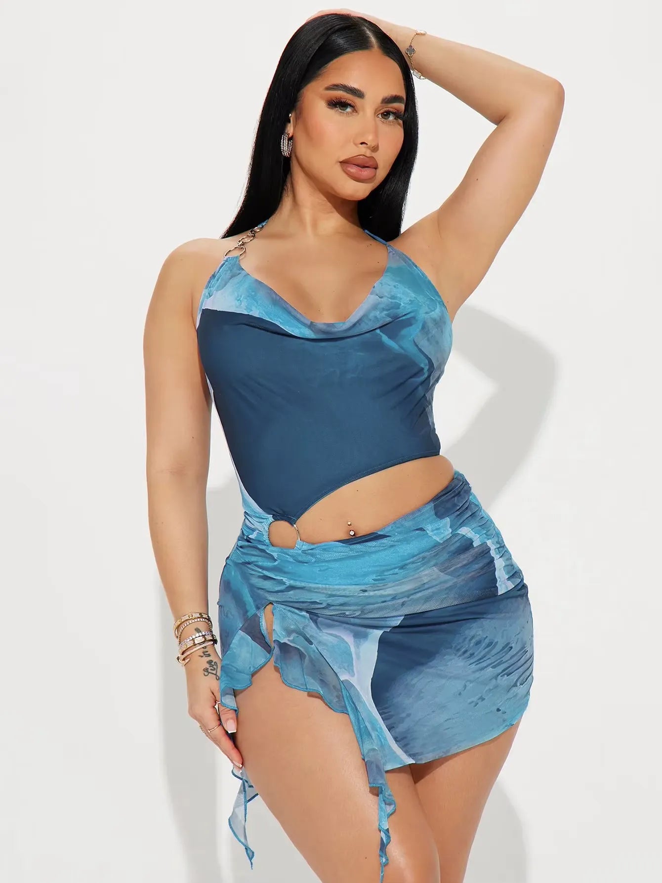 CAMI MINI DRESS - BLUE