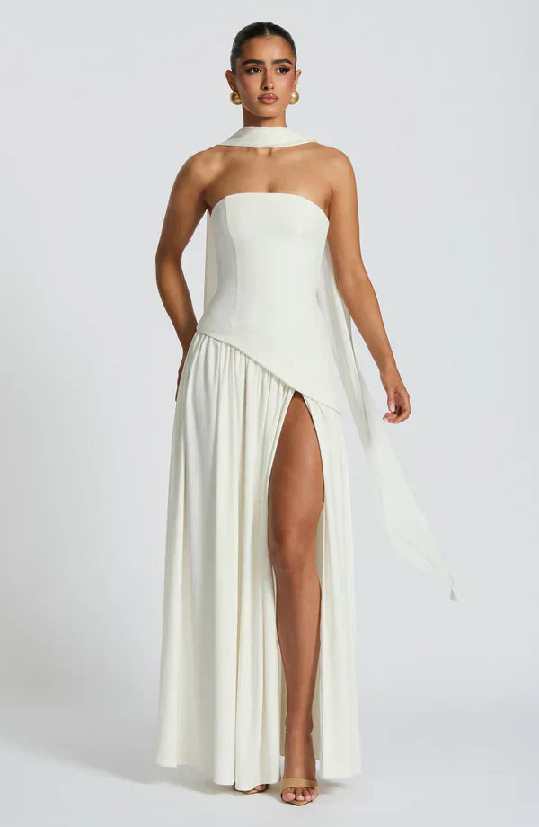 VALENCIA MAXI DRESS — IVORY