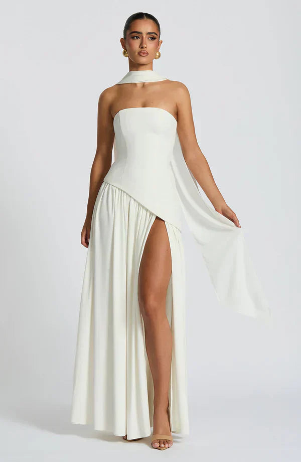VALENCIA MAXI DRESS — IVORY