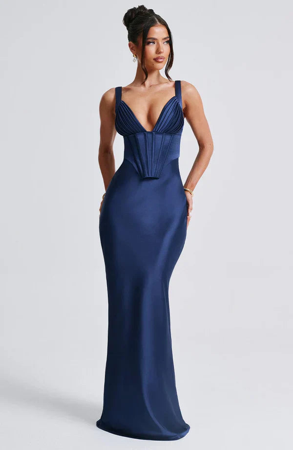 ARIA CORSET MAXI — NAVY