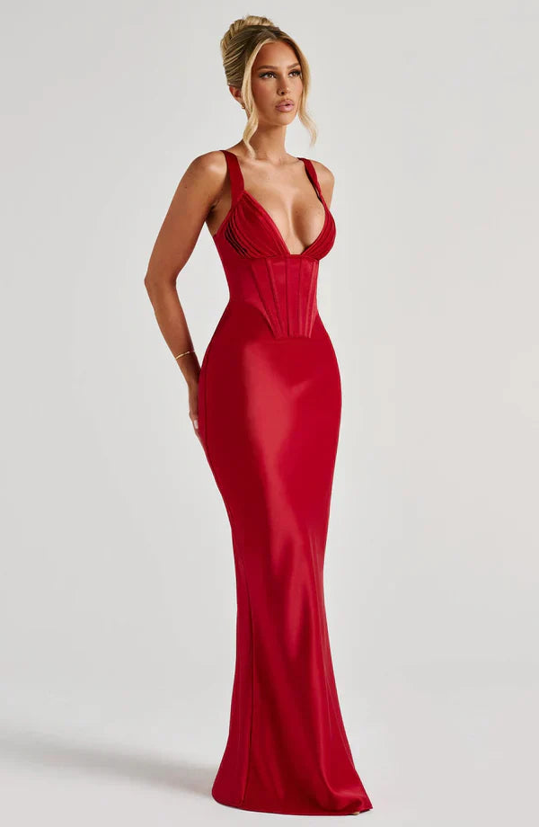 ARIA CORSET MAXI — RED
