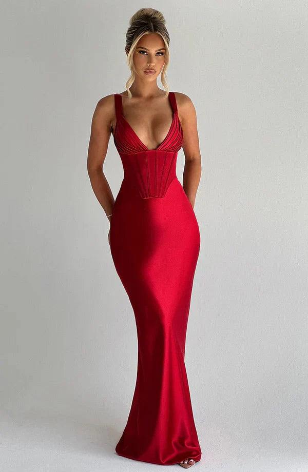 ARIA CORSET MAXI — RED