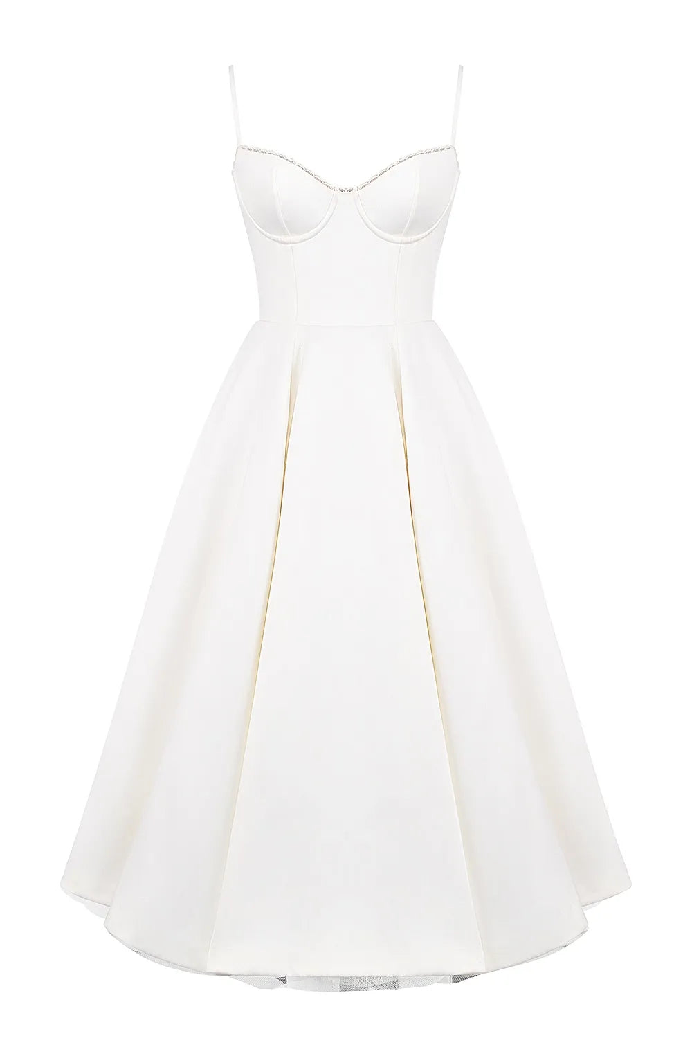 ISOLDE MIDI DRESS - WHITE