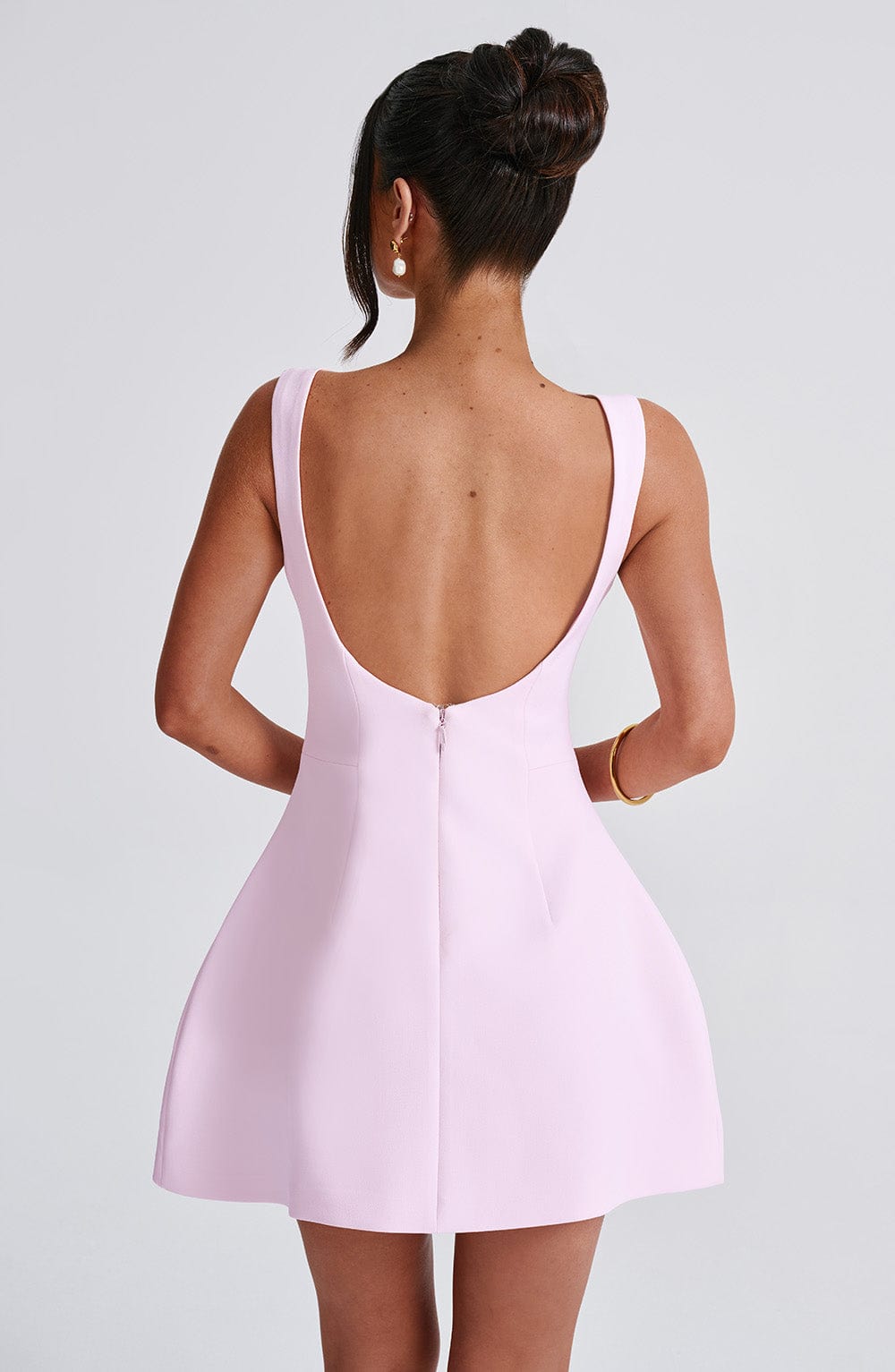 NOIR BACKLESS MINI DRESS - BLUSH