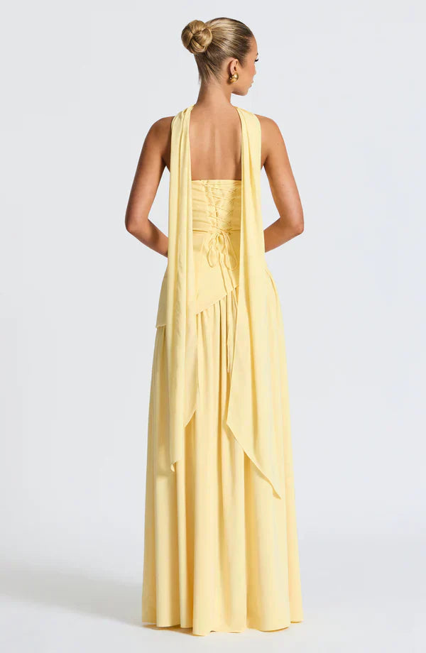 VALENCIA MAXI DRESS — LEMON