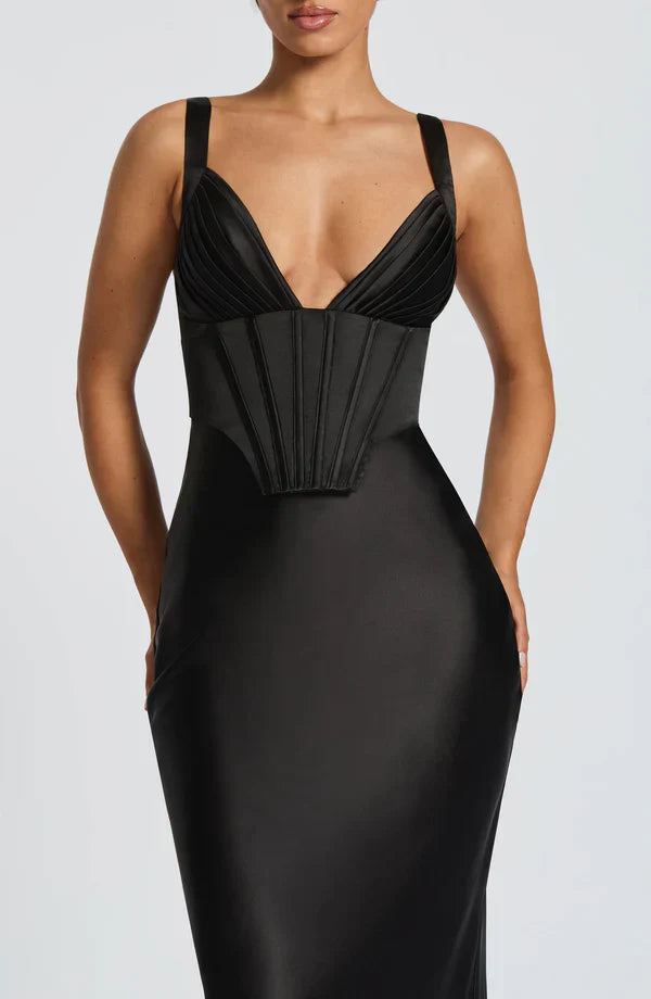 ARIA CORSET MAXI — BLACK