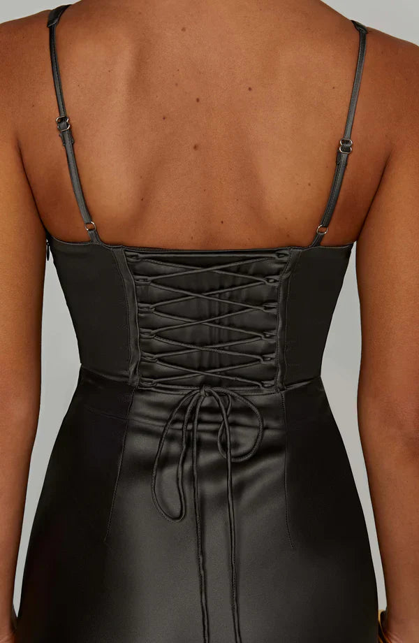 ARIA CORSET MAXI — CHARCOAL