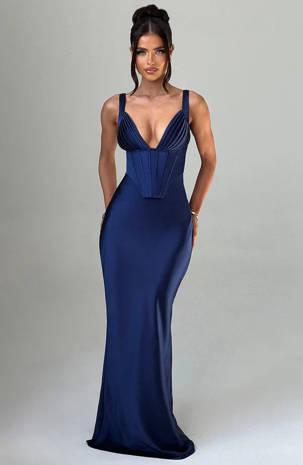 ARIA CORSET MAXI — NAVY